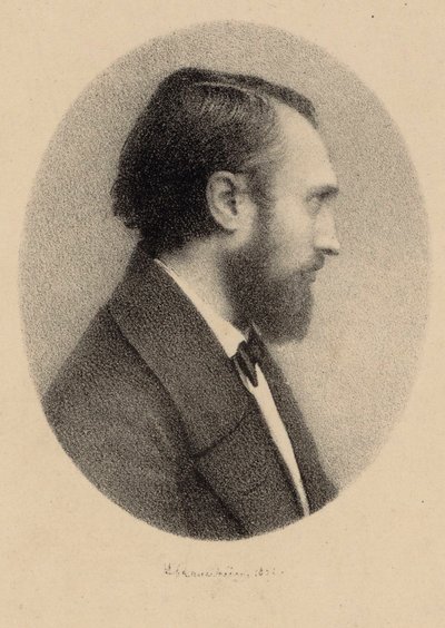 Portret van de pianist en componist Louis Lacombe 1818-1884 door Unbekannt