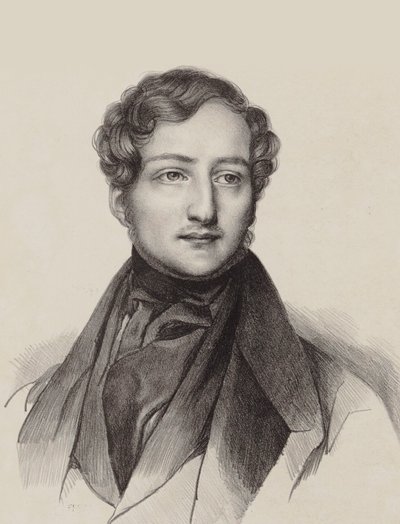 Portret van de pianist en componist Sigismund Thalberg 1812-1871 door Unbekannt