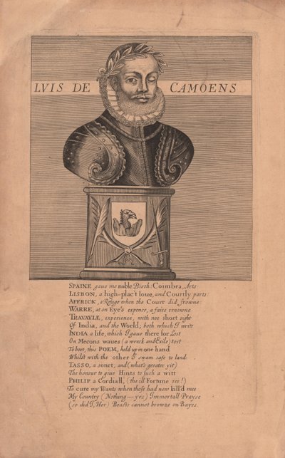 Portret van de dichter Luís Vaz de Camões c.1524-1580, 1655 door Unbekannt