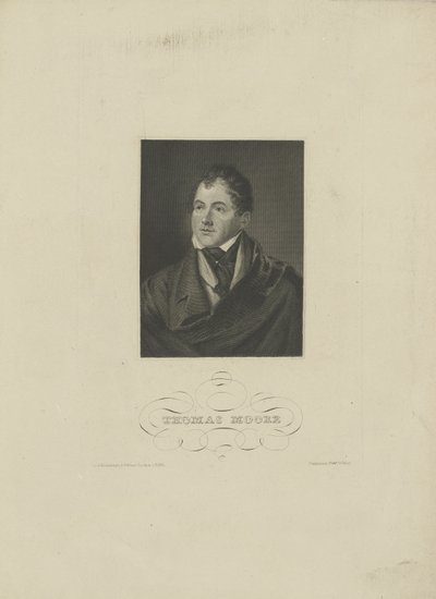 Portret van de dichter Thomas Moore 1779-1852, 1830s door Unbekannt