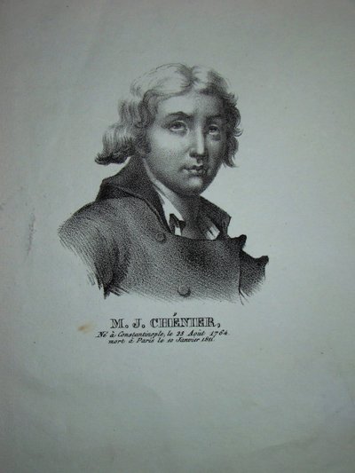 Portret van de dichter en dramaturg Marie-Joseph Chénier 1764-1811 door Unbekannt