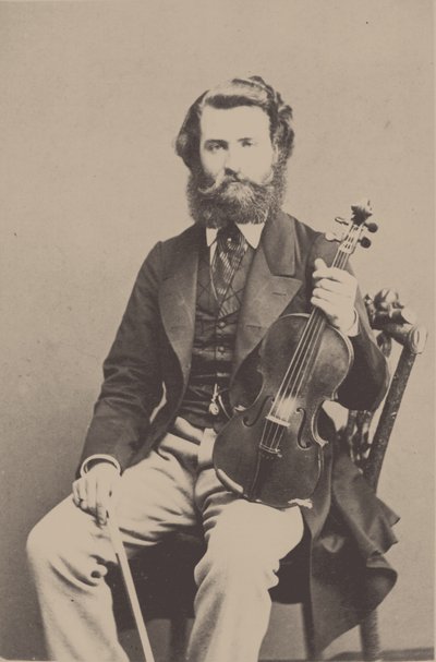 Portret van de violist en componist Alfred Holmes 1837-1876 door Unbekannt