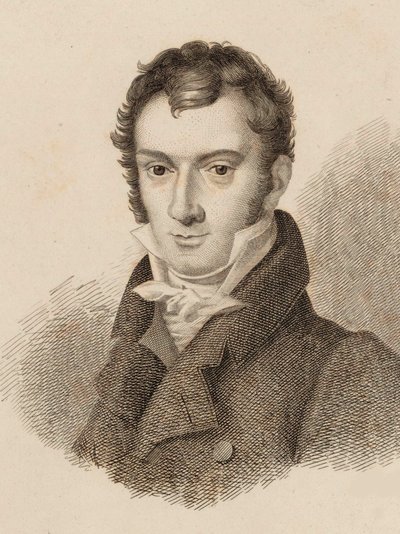 Portret van de violist en componist Josef Mayseder 1789-1863, 1824 door Unbekannt