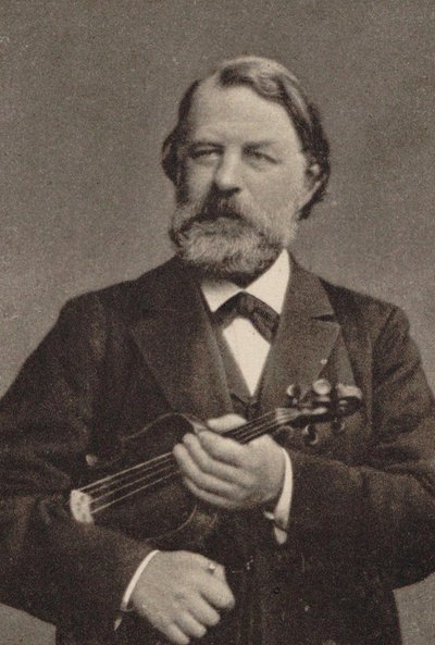 Portret van de violist en componist Joseph Joachim 1831-1907. door Unbekannt