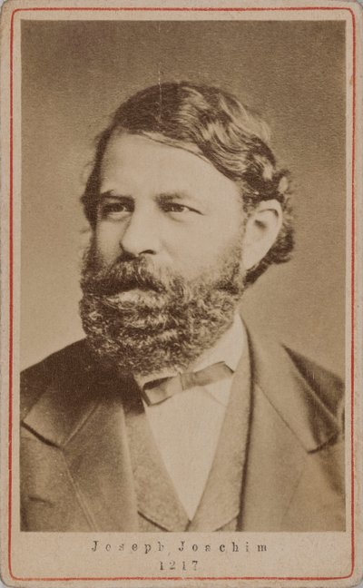 Portret van de violist en componist Joseph Joachim 1831-1907, 1870s door Unbekannt
