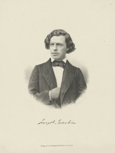 Portret van de violist en componist Joseph Joachim door Unbekannt