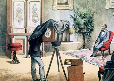 Portretfotografenstudio, ca. 1880 door Unbekannt