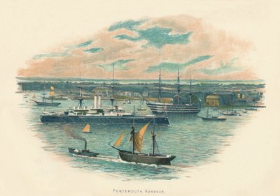 Haven van Portsmouth, ca. 1890 door Unbekannt