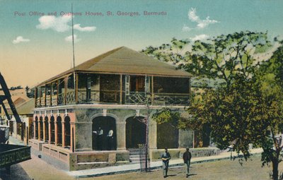 Postkantoor en Douanehuis, St. Georges, Bermuda door Unbekannt