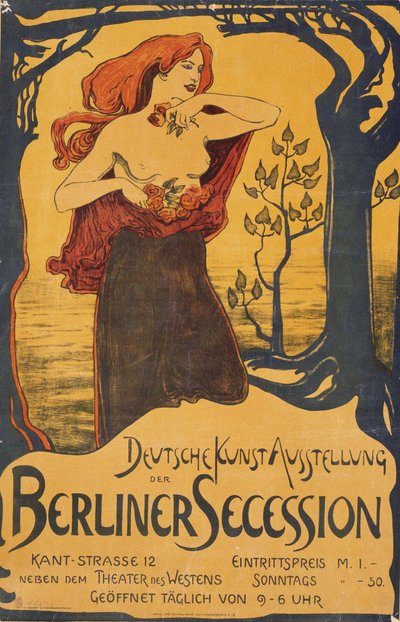 Poster voor de Berlijnse Secession Tentoonstelling, ca. 1900 door Unbekannt