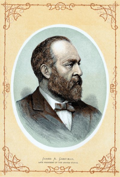 Postuum portret van James Abram Garfield, ca. 1885 door Unbekannt