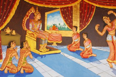 Preah Prom Rath Klooster Leven van de Boeddha Dansen in het paleis, Siem Reap, Cambodja door Unbekannt