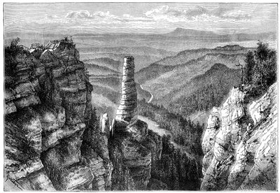 Prebischer Kogel, in Saksisch Zwitserland, 1879 door Unbekannt