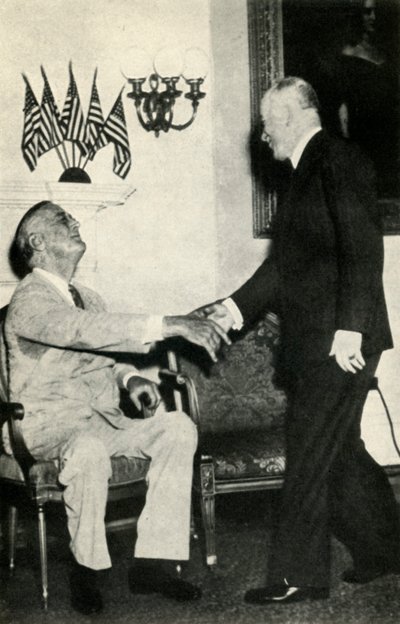 President Benes bezoekt F. D. Roosevelt in 1942, 1947 door Unbekannt