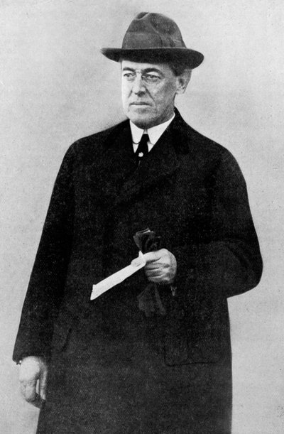 President Woodrow Wilson, Eerste Wereldoorlog, 1916, c1920 door Unbekannt
