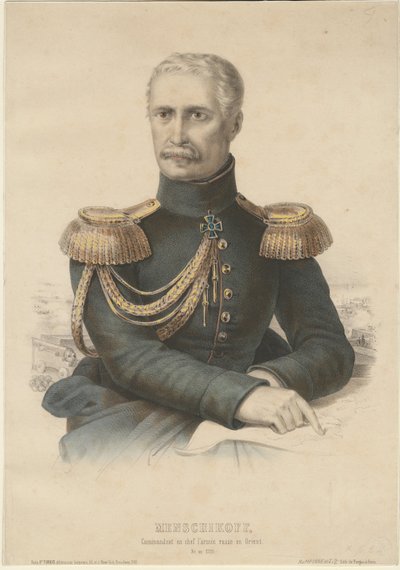 Prins Alexander Sergejevitsj Mensjikov 1787-1869, 1855 door Unbekannt