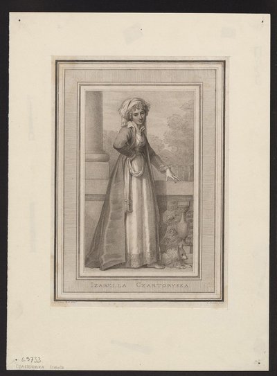 Prinses Izabela Czartoryska, geboren Gravin Fleming 1746-1835, 18e eeuw door Unbekannt