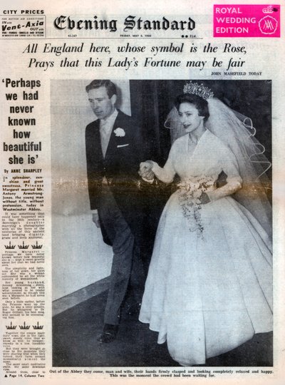 Prinses Margaret trouwt met Antony Armstrong-Jones, 6 mei 1960 door Unbekannt