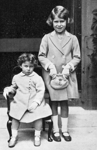 Prinsessen Elizabeth en Margaret door Unbekannt