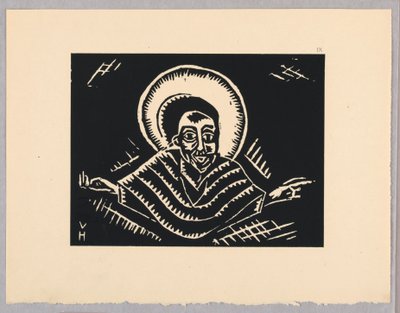 Print, Christos o Poslednim Soude, Christ, Plaat IX, Ethiopie, cili Christos, Madonna a Svati, jak jsem ie videl v illuminacich starych ethiopskych kodexu Portfolio door Unbekannt