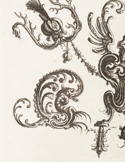 Print, Plaat 48, uit Neüw Grotteßken Buch (Nieuw Grotesk Boek), 1610 door Unbekannt