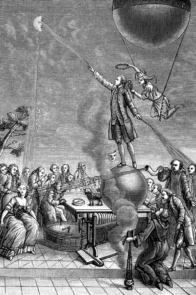 Prent die Franz Anton Mesmer satiriseert, 1784 door Unbekannt