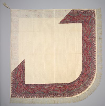Gedrukte Zijde Omslagdoek, 1835-1840 door Unbekannt