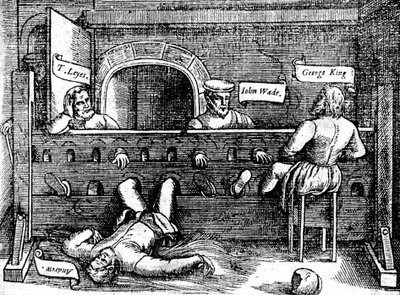 Gevangenen in de Lollards Toren, 1550s, ca. 1920 door Unbekannt