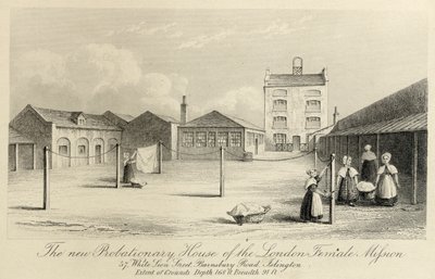 Proefhuis van de London Female Mission, 57 White Lion Street, Islington, Londen, c1836 door Unbekannt