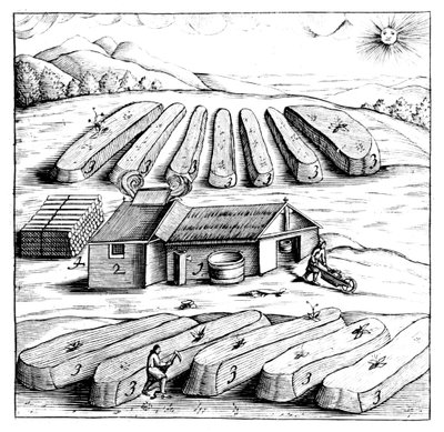 Productie van salpeter, kaliumnitraat of KN03, 1683 door Unbekannt