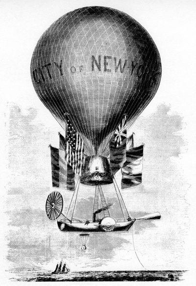 Professor Lowes ballon, ca. 1859 door Unbekannt