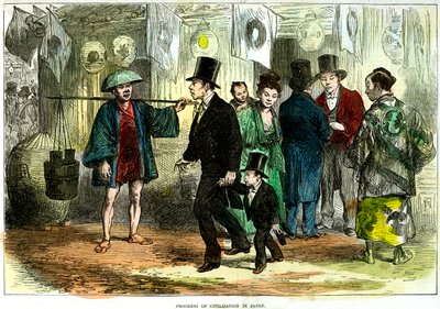 Vooruitgang van de beschaving in Japan, 1875 door Unbekannt