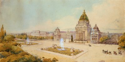 Project voor het grote tentoonstellingscentrum, Parijs, 1893 door Unbekannt