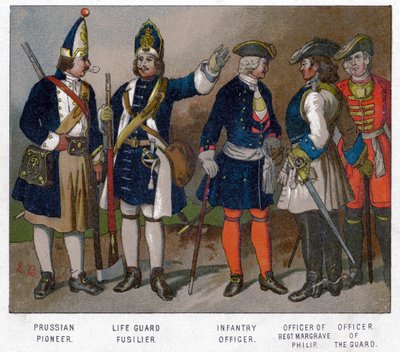Pruisische en Franse soldaten van 1704, 19e eeuw door Unbekannt