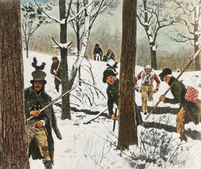 Pruisische soldaten ontsnappen aan gevangenschap door de Fransen, januari 1807, 1936 door Unbekannt