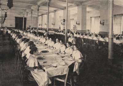 Leerlingen van het Smolny Instituut voor Adellijke Meisjes in de kantine, 1889 door Unbekannt