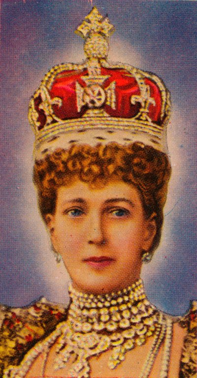 Koningin Alexandra, gemalin van Koning Edward VII, bij haar kroning, 1902 door Unbekannt