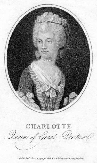 Koningin Charlotte, gemalin van George III, 1792 door Unbekannt