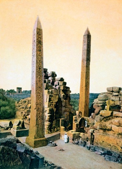 Obelisk van Koningin Hatsjepsoet, Tempel van Amon, Karnak, Luxor, Egypte, 20e eeuw door Unbekannt