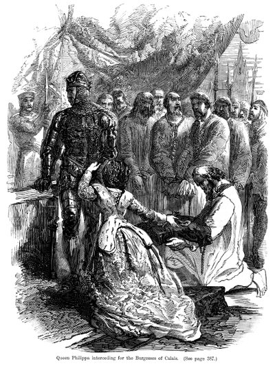 Koningin Philippa 1314-1369 pleit voor de Burgers van Calais, 1346 door Unbekannt