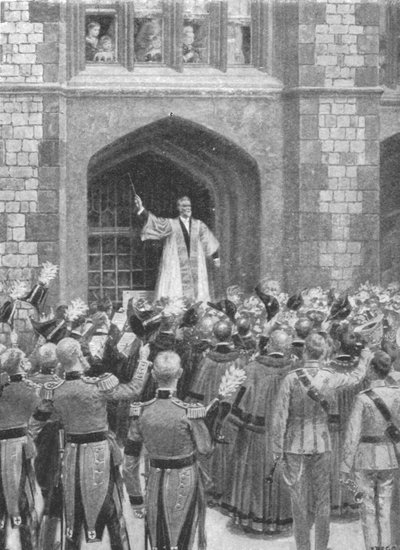 Koningin Victoria toegezongen in Windsor op de ochtend van haar tachtigste verjaardag door Unbekannt