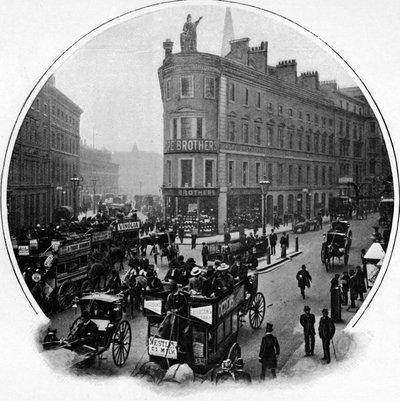 Queen Victoria Street kruising met Cannon Street, City of London, c1903 door Unbekannt