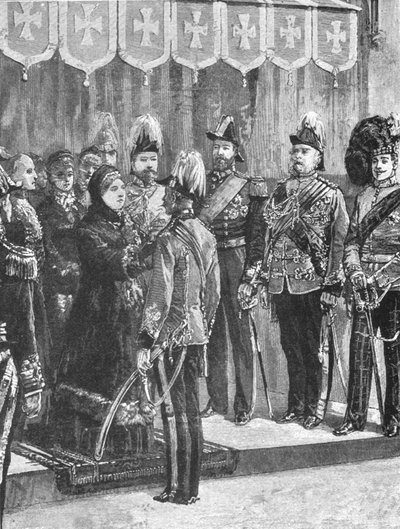 Koningin Victoria decoreert Officieren...in Windsor, 8 december 1879, 1901 door Unbekannt