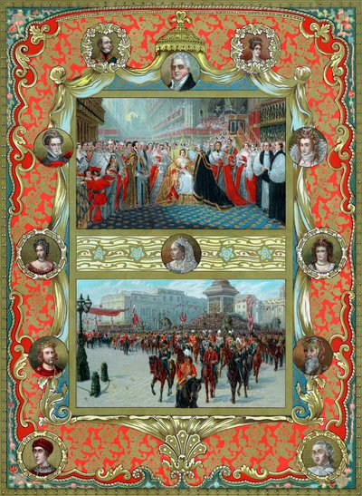 Kroning van Koningin Victoria en Gouden Jubileum door Unbekannt