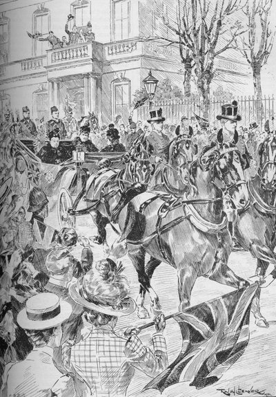 Laatste bezoek van koningin Victoria aan Londen, maart 1900 door Unbekannt
