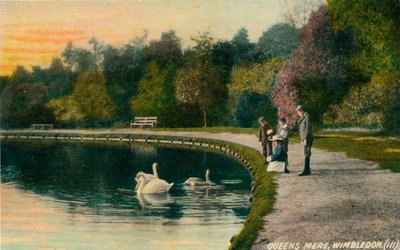 Queens Mere, Wimbledon, ca. 1910 door Unbekannt