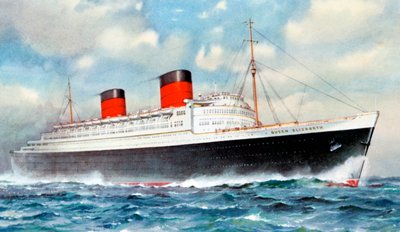 RMS Queen Elizabeth, Cunard oceaanstomer, 20e eeuw door Unbekannt