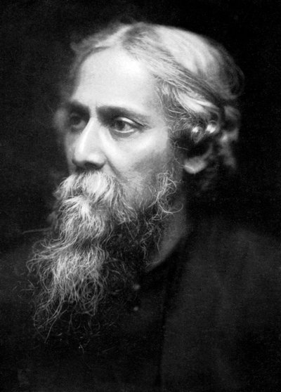 Rabindranath Tagore 1861-1941, Indiase filosoof en dichter, ca. 1930-1941 door Unbekannt