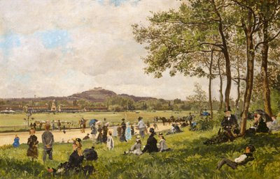 Renbaan bij Longchamps, ca. 1870 door Unbekannt