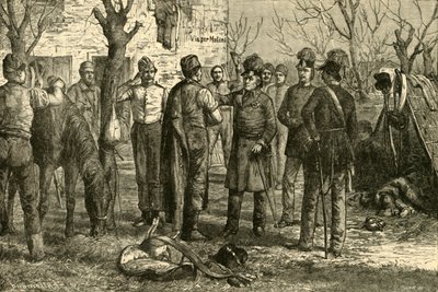 Radetsky na de overwinning bij Novara 1849, 1890 door Unbekannt